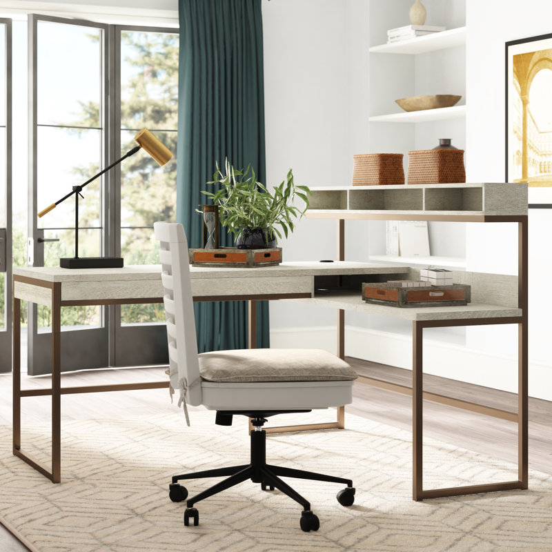 Union Rustic Tylor LShaped Writing Desk with Hutch & Reviews Wayfair